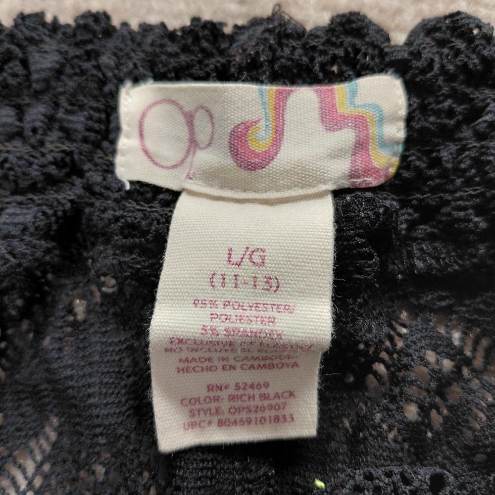 OP Sheer Lace Swim Cover-Up Shorts Boardshorts Black Women's LARGE 11-13 Beach - Picture 7 of 8